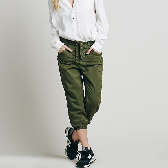 Free People Pants - Free People Green Peyoza Parachute Down Pants